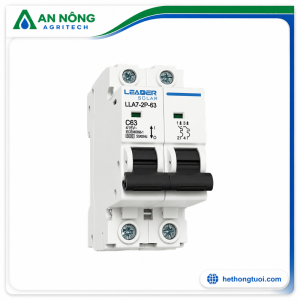 Áp tô mát 2P 63A AC 415V, mã sản phẩm: LLA7-2P-63-63A-YT, hiệu: LEADER