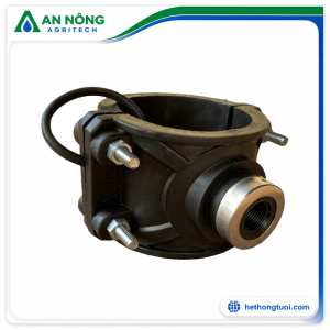 Đai khởi thủy bulong inox HDPE 90 x 1/2