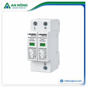 Thiết bị chống sét lan truyền AC 2P, mã sản phẩm: LA-SPD2P-40KA, hiệu: LEADER