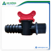 Van khóa ống 32mm ren ngoài 34mm uPVC Oring EPDM bảo hành 2 năm