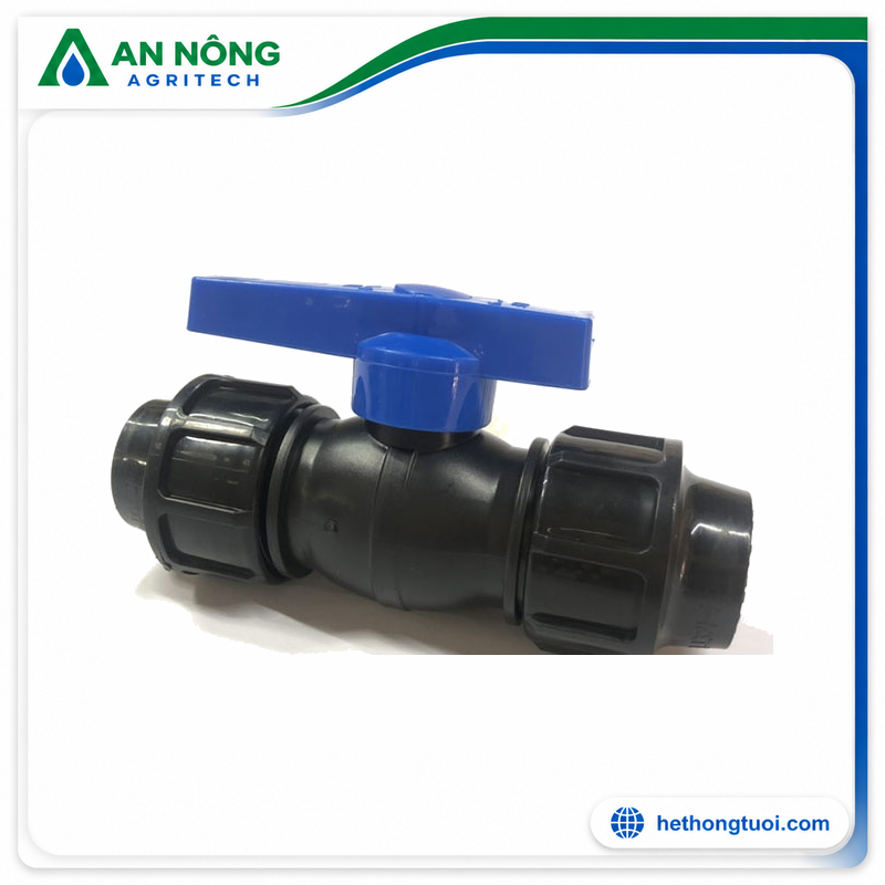 Van PP 2 đầu rắc co HDPE 90 x 90